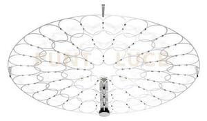 Lafra lampada da soffitto grande cromo d.95cm a led 2700k 4300lm 54w