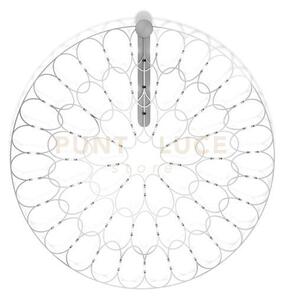 Lafra applique a parete grande cromo d.95cm a led 2700k 4300lm 54w
