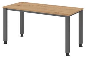 Scrivania bümö Serie-Q (Mini) - Decorazione: rovere nodoso, struttura: grafite, dimensioni: 140 x 67,2 cm