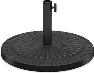 Supporto per ombrellone, base rotonda in resina per aste da 38/48 mm di diametro, supporto resistente alle intemperie con motivo decorativo per giardino e balcone