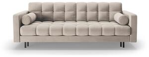 Divano beige allungabile/con contenitore con rivestimento in velluto 222 cm Bali – Cosmopolitan Design
