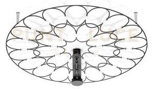 Lafra lampada da soffitto media nera 2700k 2150lm 27w d.70cm