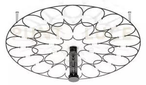 Lafra lampada da soffitto media nera 2700k 2150lm 27w d.70cm