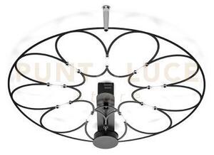 Lafra lampada da soffitto piccola nera 2700k 735lm 9w d.45cm