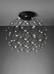 Lamoi lampada da soffitto media nero a led 2700k 8035lm 72w d.60cm