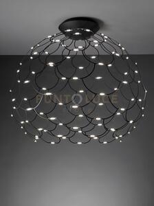 Lamoi lampada da soffitto grande nero a led 2700k 9939lm 99w d.80cm