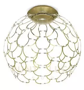 Lamoi lampada da soffitto media oro a led 2700k 8035lm 72w d.60cm