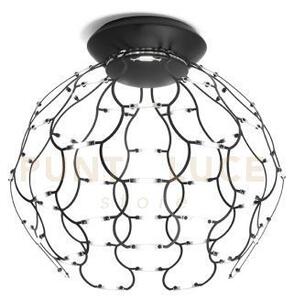 Lamoi lampada da soffitto piccola nero 2700k 5468lm 49w d.40cm