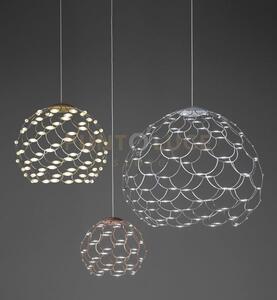 Lamoi lampadario a sospensione cromo grande d.80cm 3000k 11044lm 99