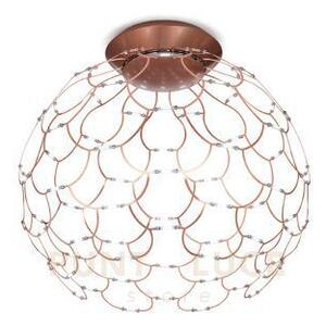 Lamoi lampada da soffitto media rame a led 2700k 8035lm 72w d.60cm