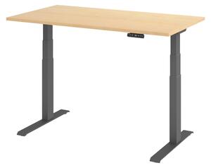Scrivania elettrica bümö modello XDKB - Finitura: Noce, Struttura: Grafite, Dimensioni: 140 x 80 cm