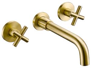 Miscelatore monocomando da incasso per lavabo, con due manopole