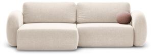Divano angolare color crema allungabile/con contenitore con rivestimento in ciniglia Tonale – Cosmopolitan Design