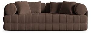 Divano marrone allungabile con rivestimento in velluto 206 cm Kemi – Cosmopolitan Design