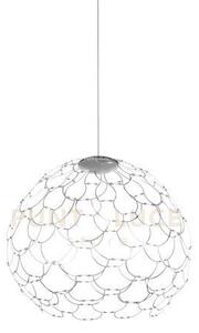 Lamoi lampadario a sospensione media cromo d.60cm 2700k 8035lm 72w 