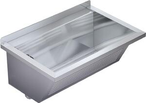 KWC AR lavabo, SIRIUS, acciaio cromato, 750x354x500 mm, scarico a sinistra