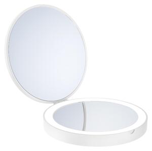 Smedbo OUTLINE - Specchio da viaggio/cosmetico, con illuminazione LED, bianco, ingrandimento x1/x7, modello FX627