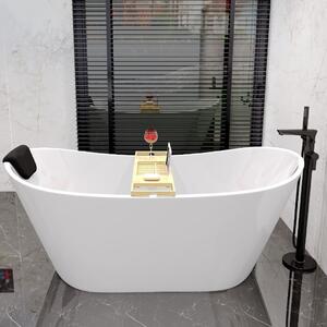 Vasca da bagno indipendente ROSSA 170x80 + poggiatesta KODI| scarico click-clack in SET!
