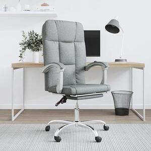 Sedia da ufficio grigio scuro, rivestita in tessuto, con funzione reclinabile, girevole, regolabile in altezza, dotata di braccioli e ruote, ideale per l'ufficio domestico, lo studio e la sala conferenze, con una capacità di carico fino a 110 kg