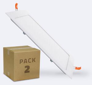 Faretto LED da incasso, 18W, forma quadrata, design super sottile, foro di montaggio 205x205mm, confezione da 2, temperatura di colore 4000K (bianco neutro)
