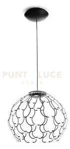 Lamoi lampadario a sospensione piccola nera d.40cm 2700k 5468lm 49w