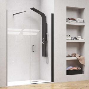 Porta doccia colore nero 170 cm battente e laterale fisso | KNP6000 - KAMALU