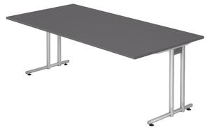 Scrivania bümö Serie N - Decorazione: grafite, dimensioni: 200 x 100 cm