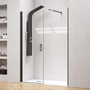 Porta doccia colore nero 160 cm battente e laterale fisso | KNP6000 - KAMALU