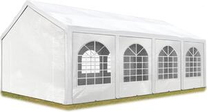 TOOLPORT Tendone per feste 4x8 m Gazebo party per sagre, mercati 450 N bianco impermeabile protezione UV