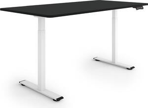 ESMART Germany ERX-122WB 160x80cm Nero Scrivania ergonomica sit-stand Regolabile elettricamente in altezza in modo continuo 73,5-122,5 cm 3 x memoria Ricordo attività Doppio motore Montaggio rapido
