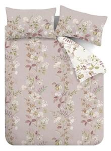 Biancheria da letto rosa in cotone per letto singolo 135x200 cm Francesca Floral – Bianca