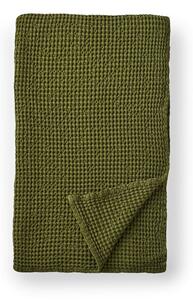 Coperta verde in cotone 150x200 cm Jaipur Chunky Waffle – Pineapple Elephant