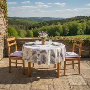 Tovaglia rotonda Lavanda con margarette