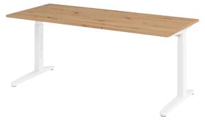 Scrivania bümö serie XB - Decorazione: rovere nodoso, dimensioni: 180 x 80 cm, struttura: bianco