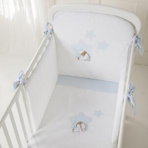 NANAN Piumone Lettino Set 4 Pezzi Puccio Star colore Azzurro - 12817A