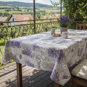 Tovaglia in cotone Lavanda con margarette