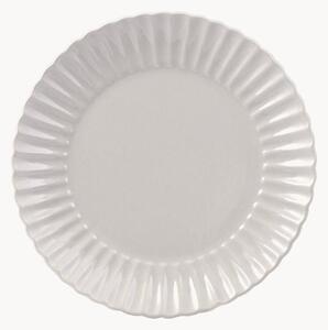 Set di 6 piatti da colazione con scanalatura in rilievo Lotus