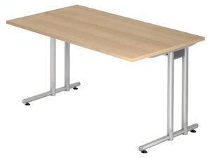 Scrivania della serie "N" di bümö, finitura: effetto legno di quercia, dimensioni: 140 x 80 cm