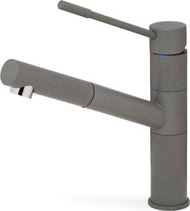 ELLECI Rubinetto Cucina Miscelatore Monocomando Canna Girevole in Granitek colore Antracite - MGKSAV59