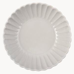 Set di 6 piatti fondi con scanalatura in rilievo Lotus