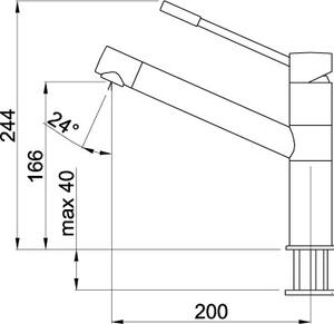 ELLECI Rubinetto Cucina Miscelatore Monocomando Canna Girevole in Granitek colore Antracite - MGKSAV59