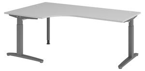 Bümö Scrivania Serie-XB - Struttura: grafite, decorazione: grigio, dimensioni: scrivania angolare 200 x 120 cm