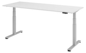 Scrivania elettrica bümö modello XDSM - Finitura: bianco, struttura: argento, dimensioni: 200 x 80 cm