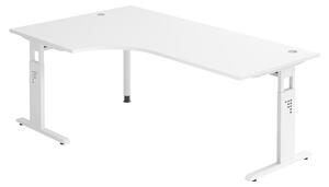 Bümö Scrivania Serie-O - Decorazione: bianco, dimensioni: scrivania angolare 200 x 120 cm, struttura: bianco
