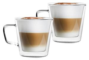 Tazze in set per cappuccino/con parete doppia in vetro 2 pz 350 ml – Vialli Design