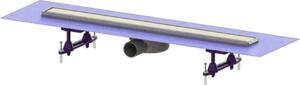 Scarico doccia Kessel Linearis Compact L: 850 mm, DN 50, bD, copertura V2A, K 3, 1 pz