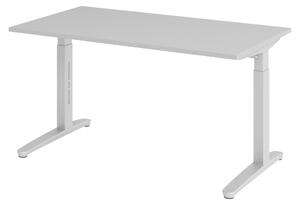 Scrivania bümö Serie XB - Struttura: argento, finitura: grigio, dimensioni: 140 x 80 cm