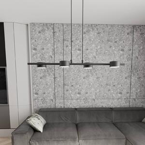 Faretto da soffitto Sora, lunghezza 80 cm, metallo, a 4 luci. Sora EMIBIG LIGHTING, dimmerabile, Nero, Soggiorno / Sala da pranzo, Metallo, Moderno, Faretto alogeno