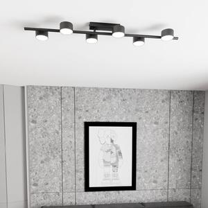 Faretto da soffitto Bet, lunghezza 100 cm, nero, metallo, a 6 luci. Bet EMIBIG LIGHTING, dimmerabile, Nero, Soggiorno / Sala da pranzo, Metallo, Moderno, Faretto alogeno
