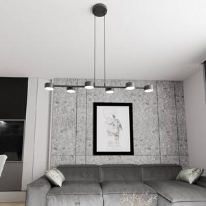 Faretto da soffitto, Megara, lunghezza 80 cm, metallo, a 6 luci. Megara EMIBIG LIGHTING, dimmerabile, Nero, Soggiorno / Sala da pranzo, Metallo, Moderno, Faretto alogeno